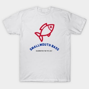 Smallmouth Bass : Celebrating the 4th July T-Shirt